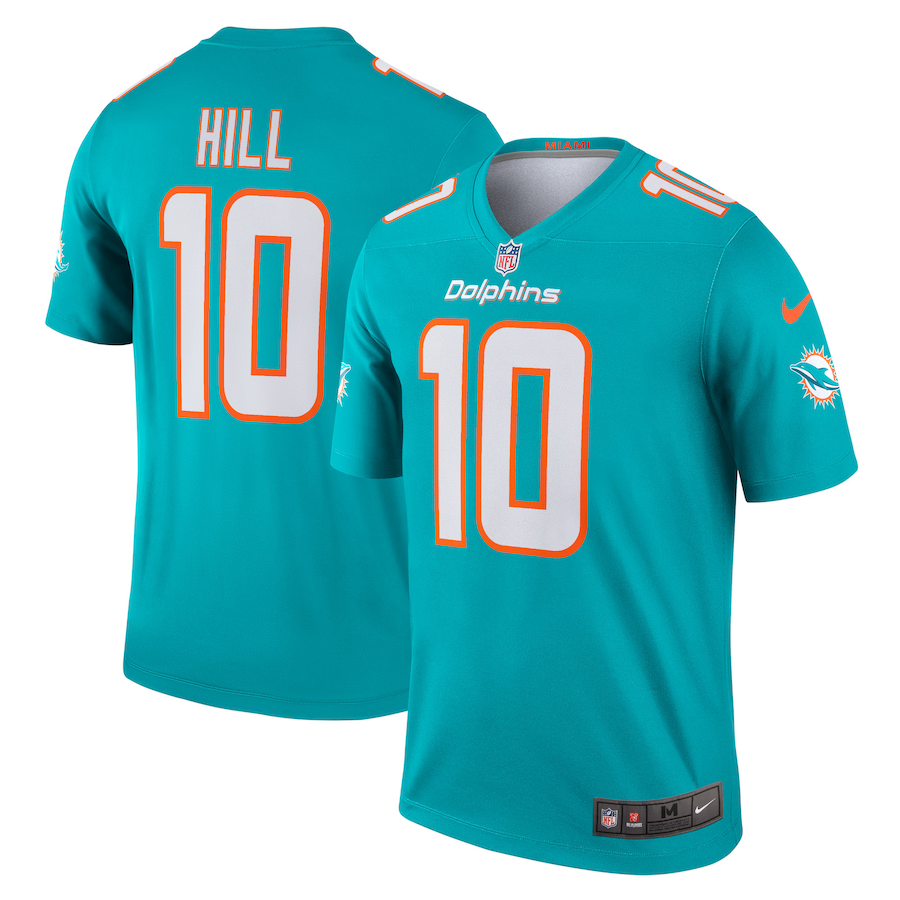 Men Miami Dolphins #10 Tyreek Hill Nike Aqua Legend NFL Jersey